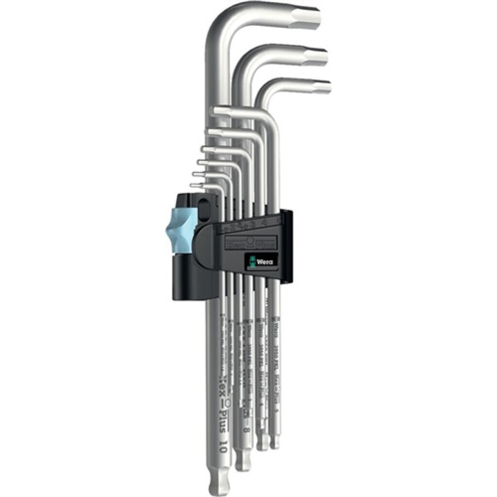 Winkelschraubendreher Satz 9tlg.6KT VA SW1,5-10mm lang WERA m.Kugelkopf Produktabbildung: Winkelschraubendreher Satz 9tlg.6KT VA SW1,5-10mm lang WERA m.Kugelkopf