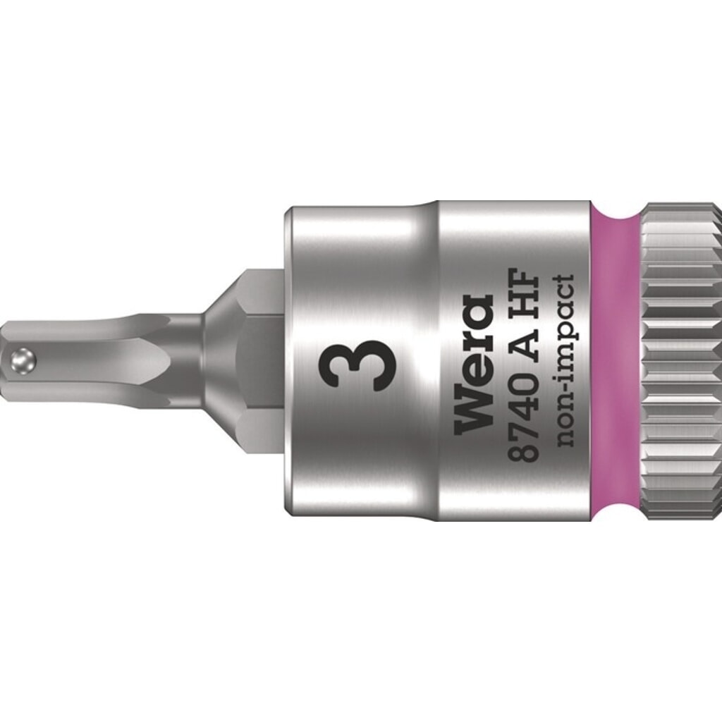 Produktabbildung: WERA Steckschlüsseleinsatz 8740 A HF, Schlüsselweite 3 mm, 1/4 ″, Länge 28 mm