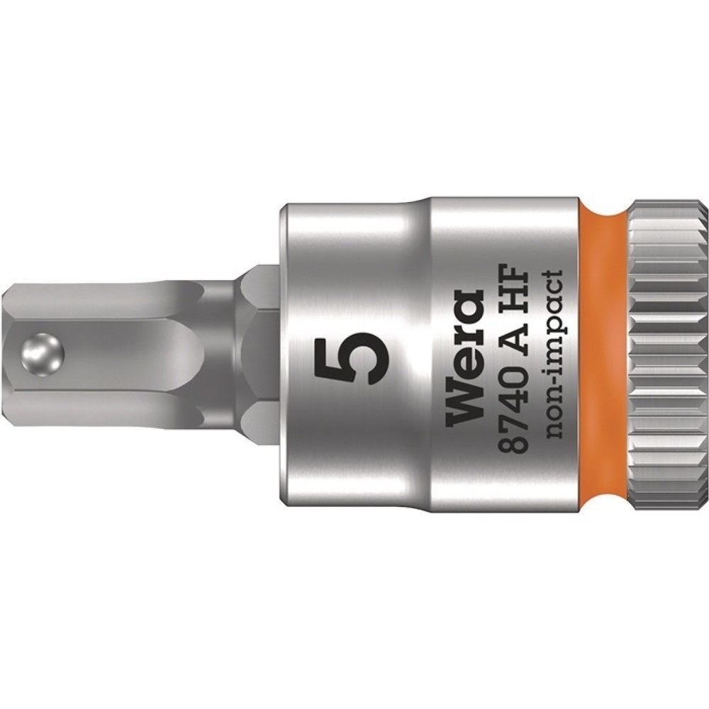 Produktabbildung: WERA Steckschlüsseleinsatz 8740 A HF, Schlüsselweite 5 mm, 1/4 ″, Länge 28 mm
