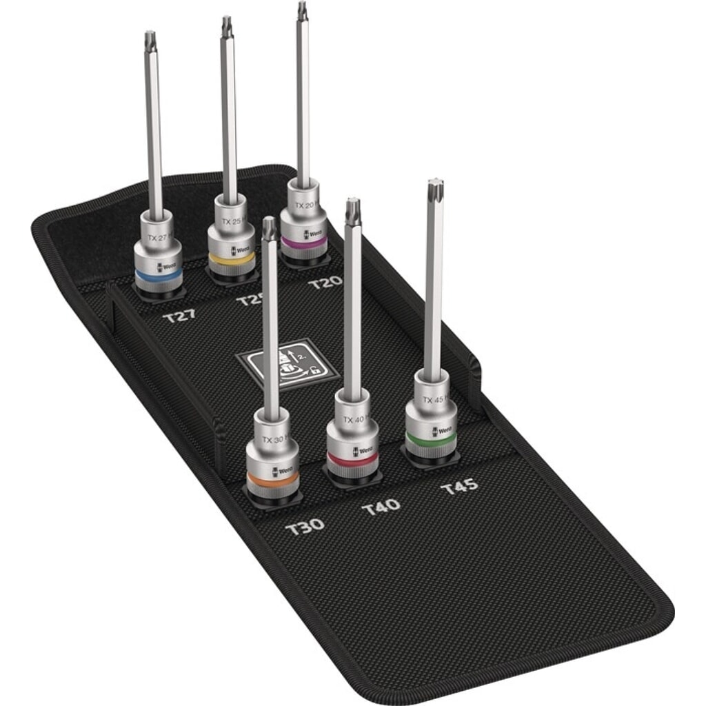 Produktabbildung: WERA Steckschlüsselsatz 8767 C TORX® HF2, 1/2 ″, 6-teilig, T20-T45