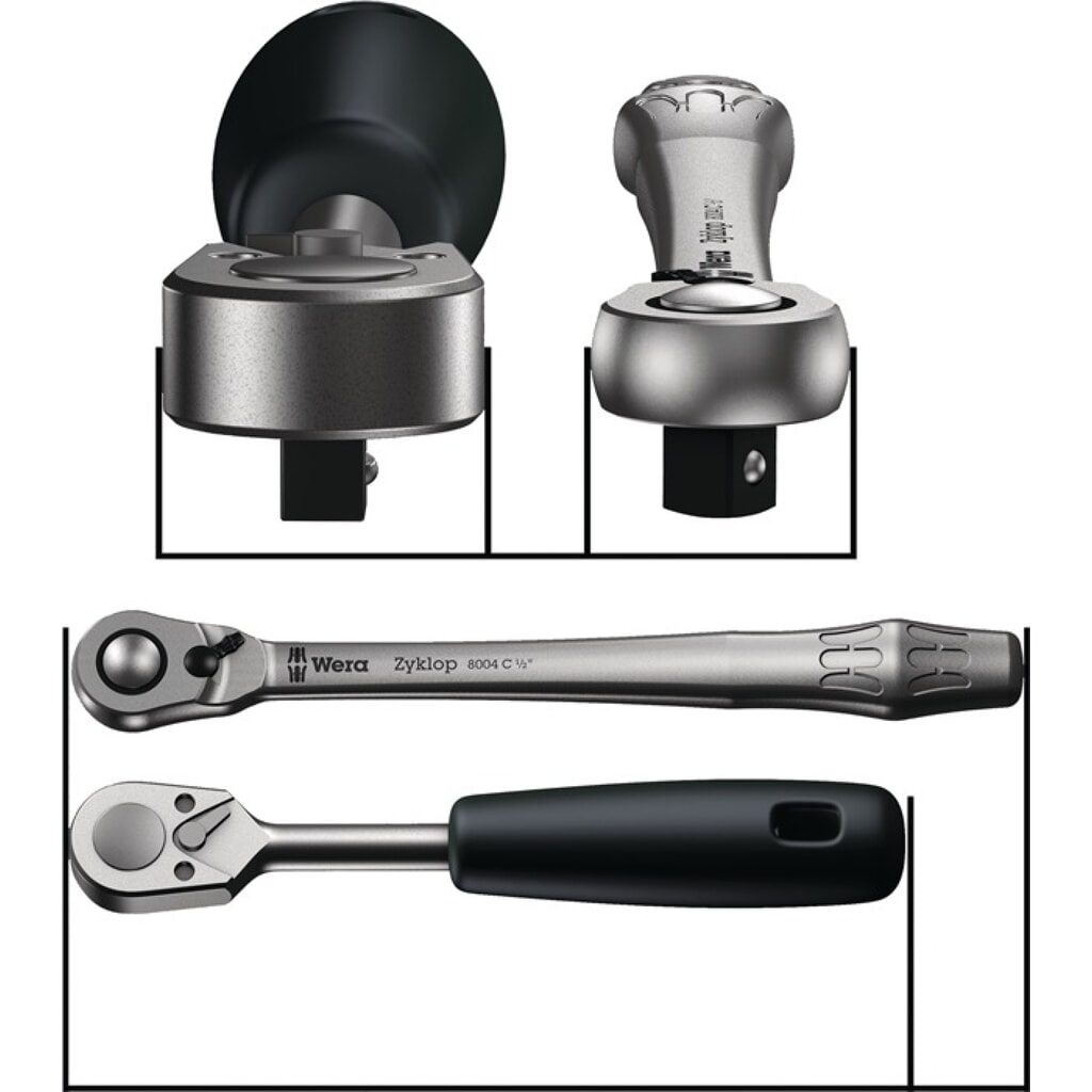 Produktabbildung Nr. 5: WERA D.-Knarre Zyklop Metal push 1/2 Zoll 72 Z.L.281mm
