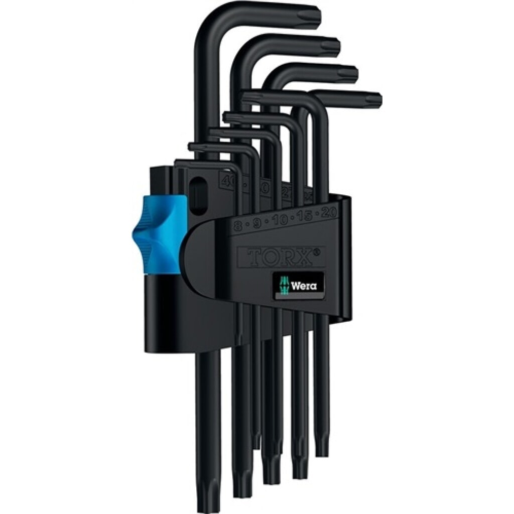 Winkelschraubendrehersatz 967 L 9tlg.T8-T40 m.HF WERA Produktabbildung: Winkelschraubendrehersatz 967 L 9tlg.T8-T40 m.HF WERA
