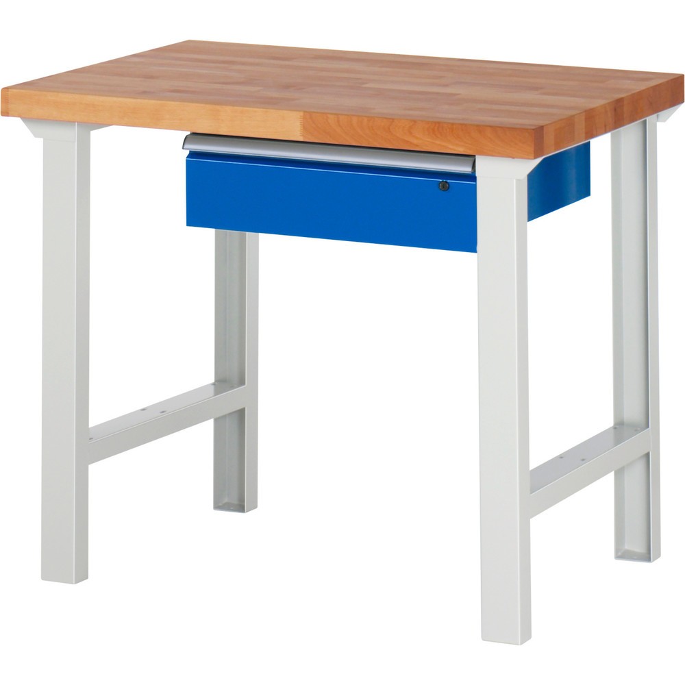 Product afbeelding: Werkbank RAU serie 7000, hxbxd 840 x 1.000 x 700 mm, 1 lade, greeplijst ErgoScript®