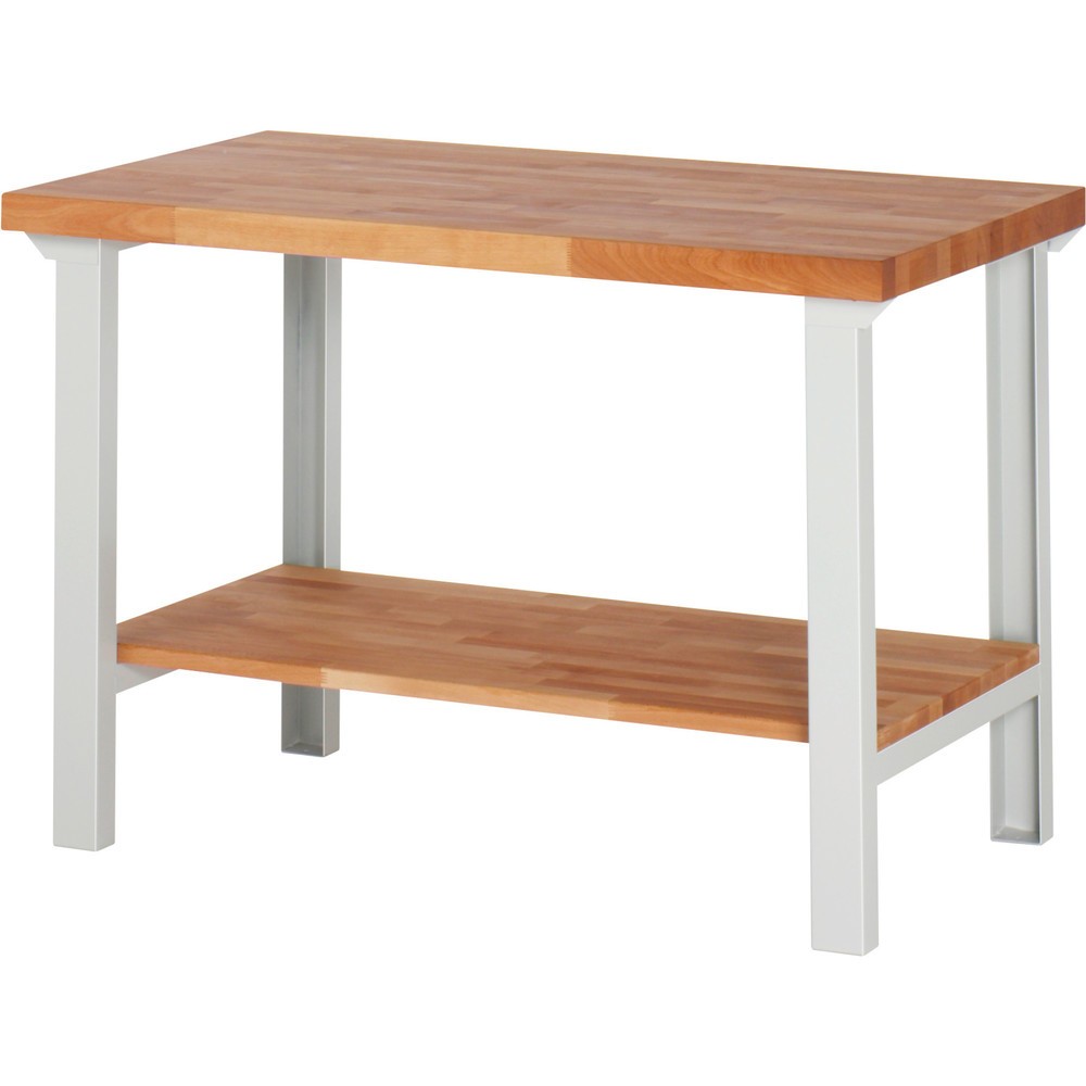 Product afbeelding: Werkbank RAU serie 7000, 1 massief beuken legbord, hxbxd 840 x 1.250 x 700 mm