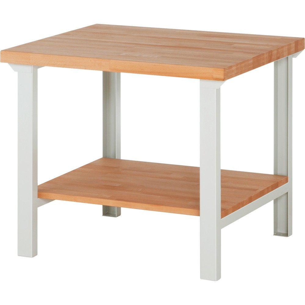 Product afbeelding: Werkbank RAU serie 7000, 1 massief beuken legbord, hxbxd 840 x 1.000 x 900 mm