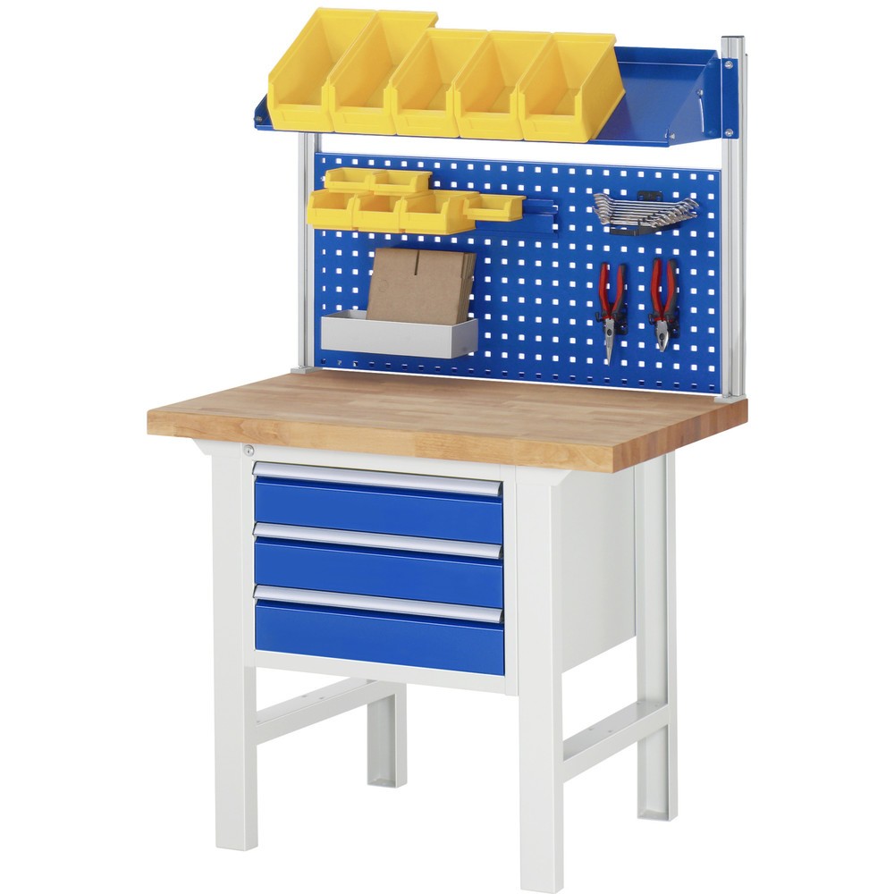 Productafbeelding nr. 9: Werkbank RAU serie 7000, hxbxd 840 x 1.000 x 700 mm, 3 lades 1 x 60 mm, 1 x 120 mm, 1 x 180 mm