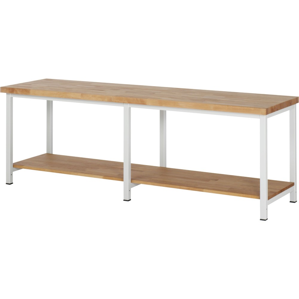 Product afbeelding: RAU werkbank serie 8000, h x b x d 840-1.040 x 2.500 x 700 mm, legbord onderaan
