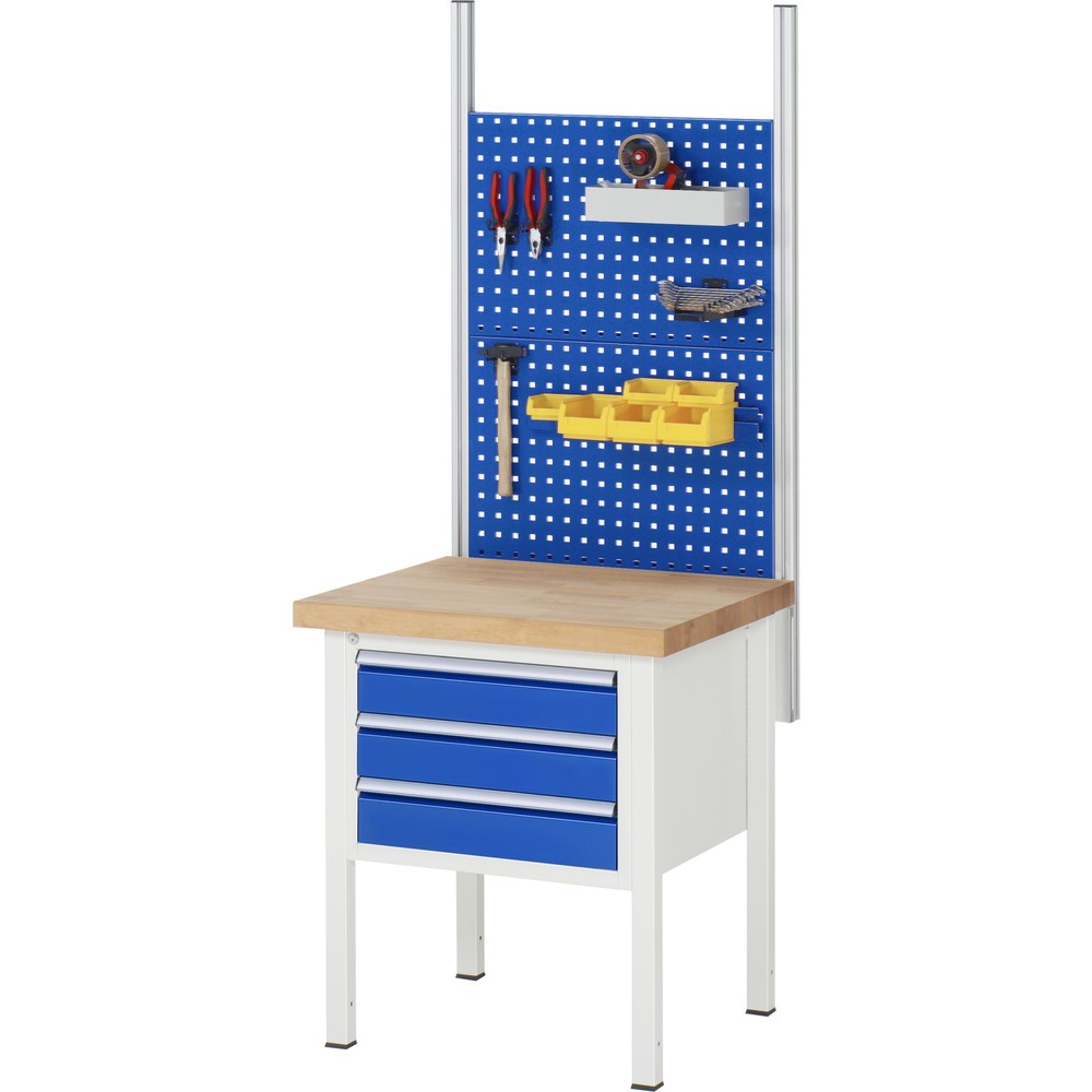 Productafbeelding nr. 8: Werkbank RAU serie 8000, hxbxd 840-1.040 x 750 x 900 mm, 4 x voor 90% uittrekbare lades, 1 x 60, 2 x 90, 1 x 120 mm, draagvermogen lade 100 kg