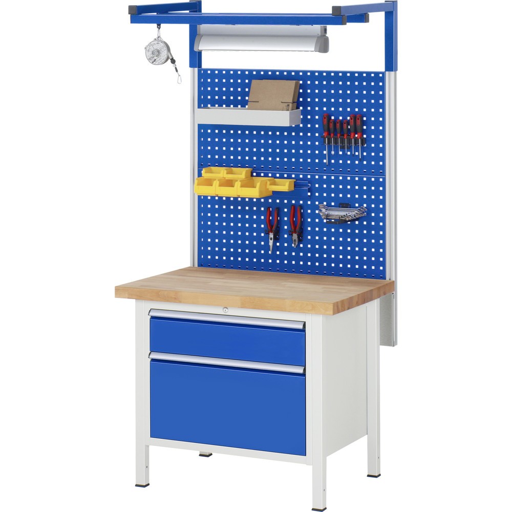 Productafbeelding nr. 7: Werkbank RAU serie 8000, hxbxd 840-1.040 x 1.000 x 700 mm, 3 x voor 90% uittrekbare lades, 1 x 60, 1 x 120, 1 x 180 mm, draagvermogen lade 75 kg