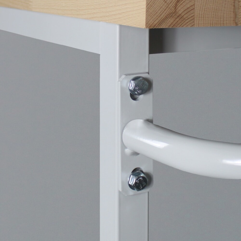 Productafbeelding nr. 4: Werkbank Steinbock® Motion, verrijdbaar, 1 deur, draagvermogen 500 kg, hxbxd 827 x 1.300 x 600 mm, RAL 7035 / 7016
