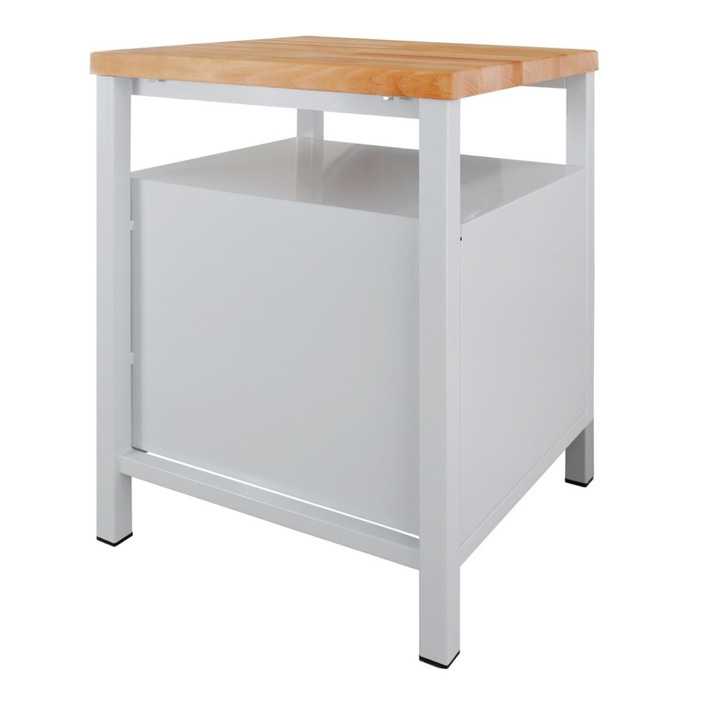 Productafbeelding nr. 2: Werkbank Steinbock® Premium, 1 legruimte, 1 deur, draagvermogen 300 kg, hxbxd 840 x 600 x 600 mm, RAL 7035 / 7016