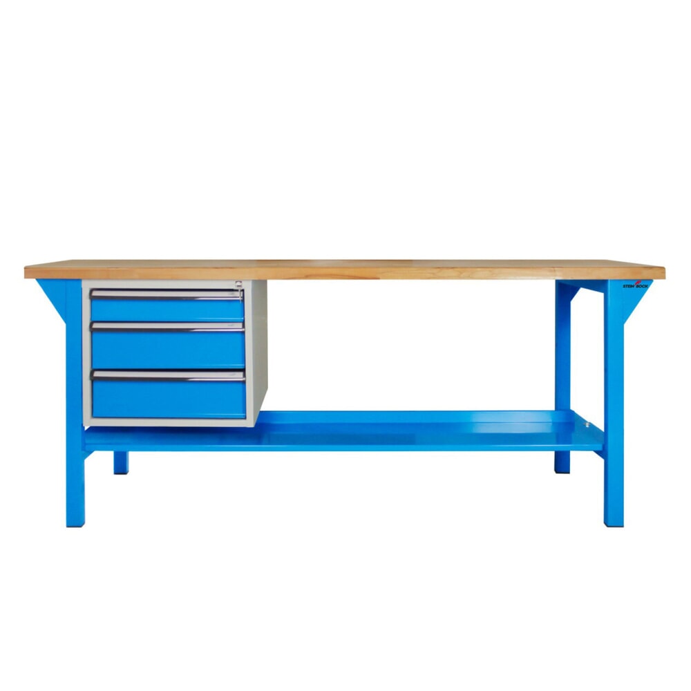 Productafbeelding nr. 2: Werkbank Steinbock® Pro, 3 lades, 1 legruimte, draagvermogen 500 kg, hxbxd 850 x 1.500 x 750 mm, RAL 5012