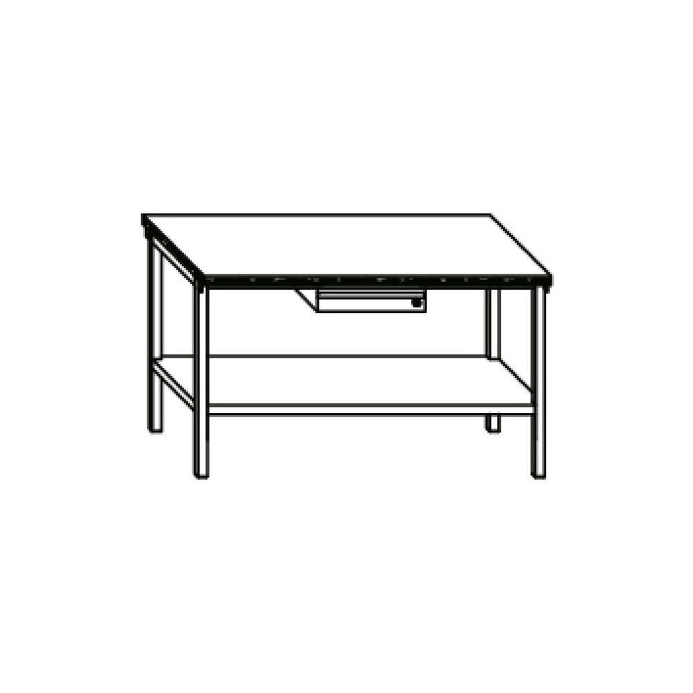 Productafbeelding nr. 5: Werkbanktafel PAVOY met lade + aflegvlak, hxbxd 900 x 1.500 x 700 mm, antracietgrijs, antracietgrijs