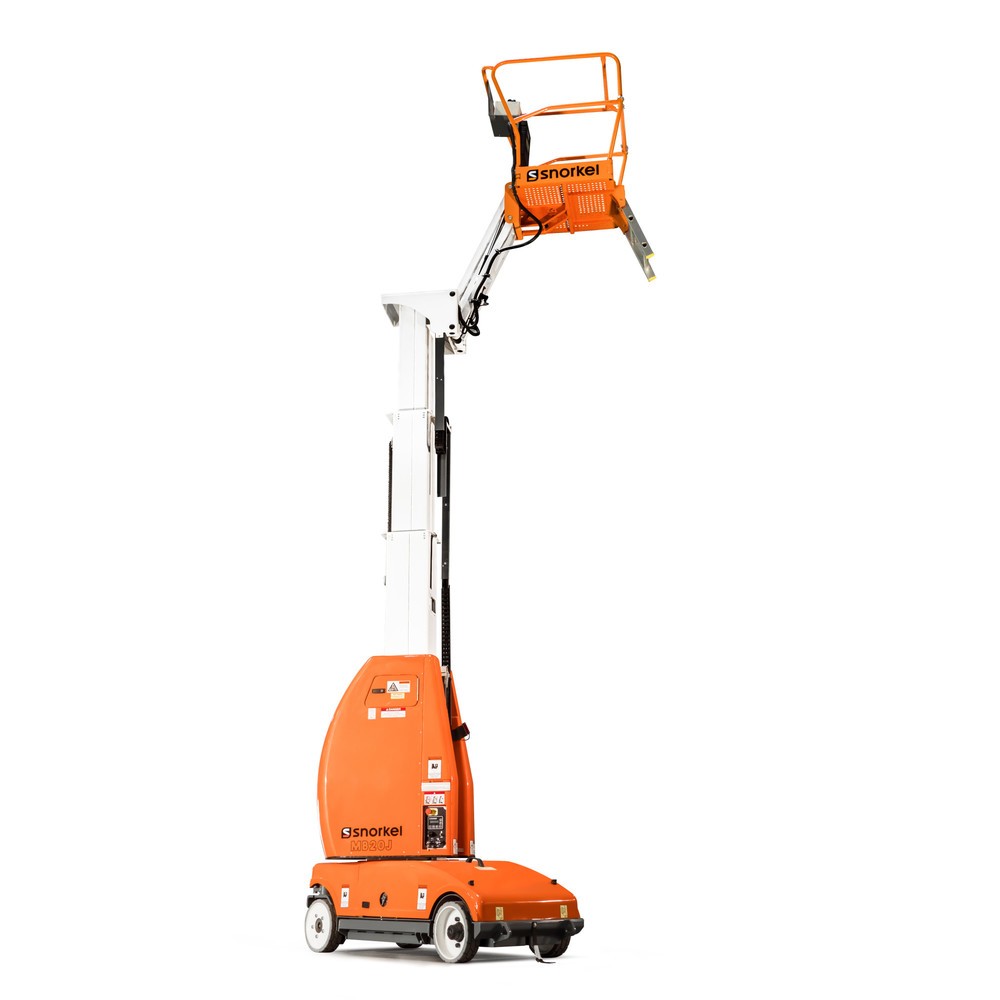 Product afbeelding: Werkkooi met telescoop hefmast Snorkel MB20J, elektrisch verrijdbaar, draagvermogen 215 kg, werkhoogte max. 8,1 m, reikwijdte max. 2,6 m