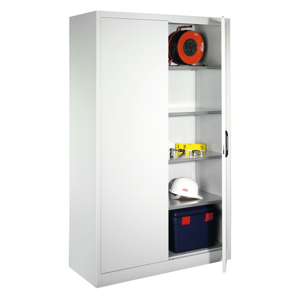 Productafbeelding nr. 15: Werkplaatsdraaideurkast C+P met 4 legborden, hxbxd 1.950 x 930 x 400 mm, antracietgrijs, gentiaanblauw