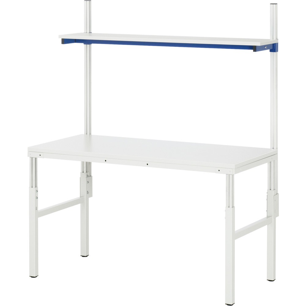 Product afbeelding: Werktafel RAU serie E, met legplank, hxbxd 650-1.000 x 1.200 x 500 mm, werkblad met melaminelaag