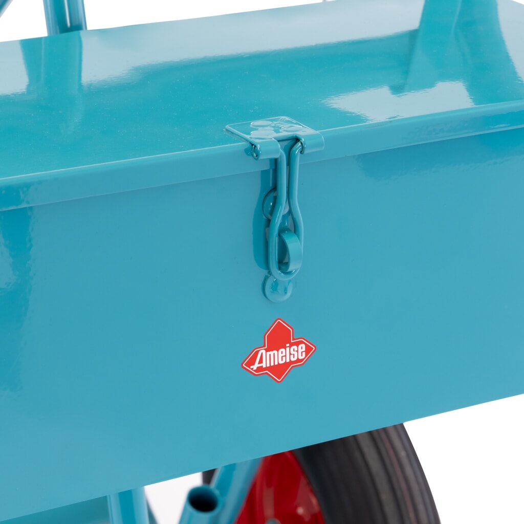 Werkzeugkasten für Ameise® 2er-Stahlflaschenkarre, leer, verschließbarer Deckel, HxBxT 155 x 460 x 210 mm Produktabbildung Nr. 3: Werkzeugkasten für Ameise® 2er-Stahlflaschenkarre, leer, verschließbarer Deckel, HxBxT 155 x 460 x 210 mm