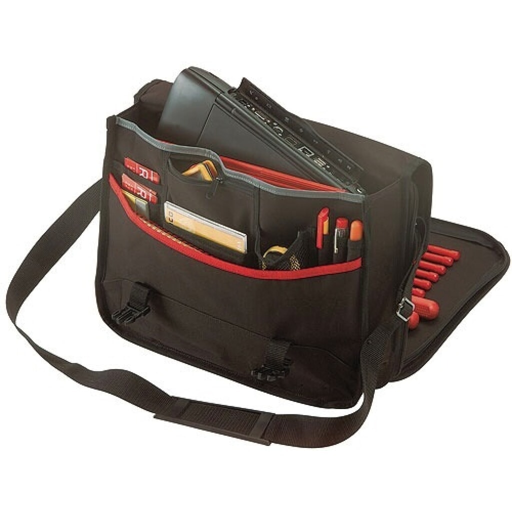Werkzeugtasche B.400xT.100xH.325mm 10 Innen/Außentaschenm. verstellb. Tragegurt Produktabbildung: Werkzeugtasche B.400xT.100xH.325mm 10 Innen/Außentaschenm. verstellb. Tragegurt