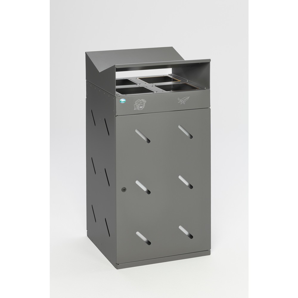 Produktabbildung Nr. 1: VAR® Wertstoffsammelstation WS 58, Einwurföffnungen, 4x 50 Liter, eisenglimmer
