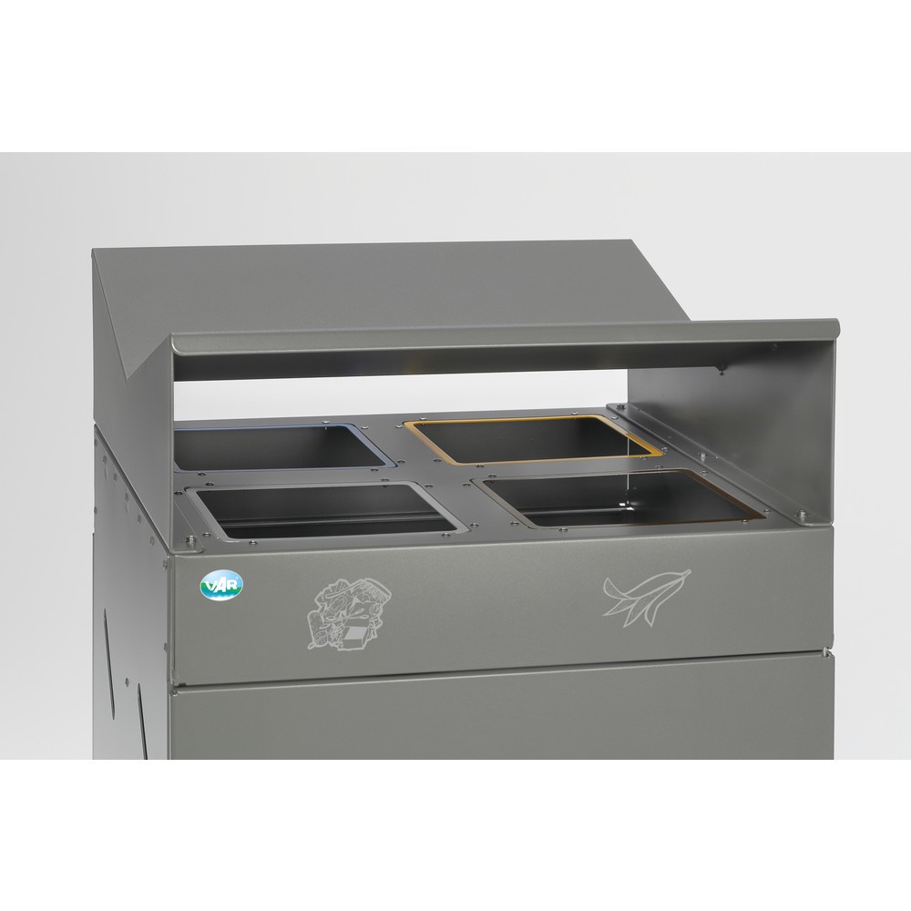 Produktabbildung Nr. 2: VAR® Wertstoffsammelstation WS 58, Einwurföffnungen, 4x 50 Liter, eisenglimmer