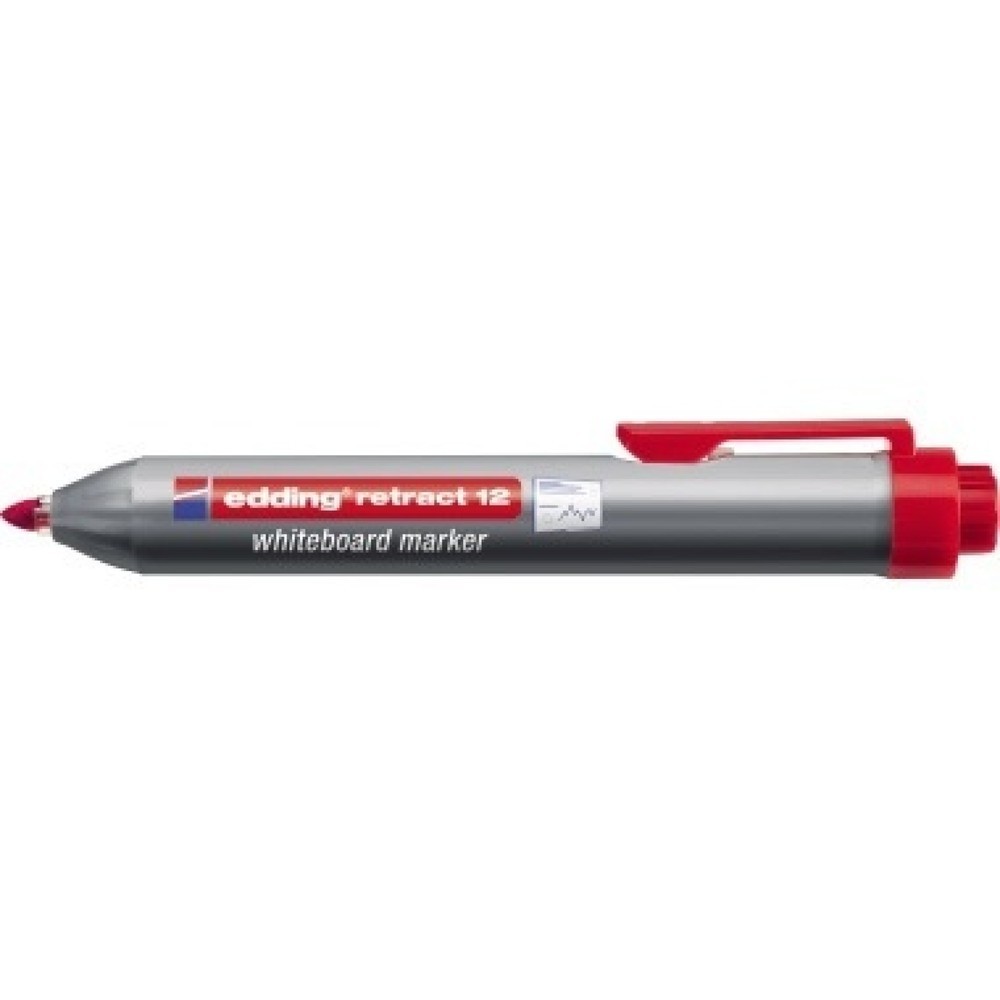 Produktabbildung: edding Boardmarker retract 12 4-12002 1,5-3mm Rundspitze rot