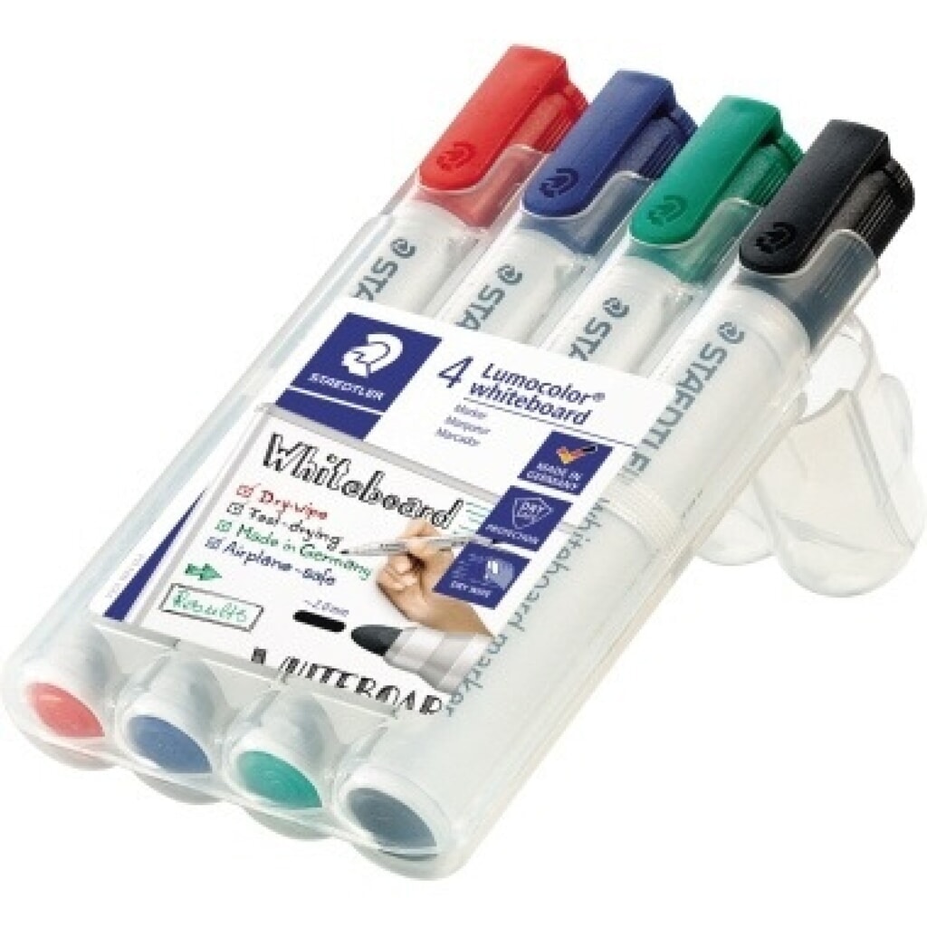 STAEDTLER Whiteboardmarker Lumocolor 351 WP4 2mm 4 St./Pack. Produktabbildung Nr. 1: STAEDTLER Whiteboardmarker Lumocolor 351 WP4 2mm 4 St./Pack.