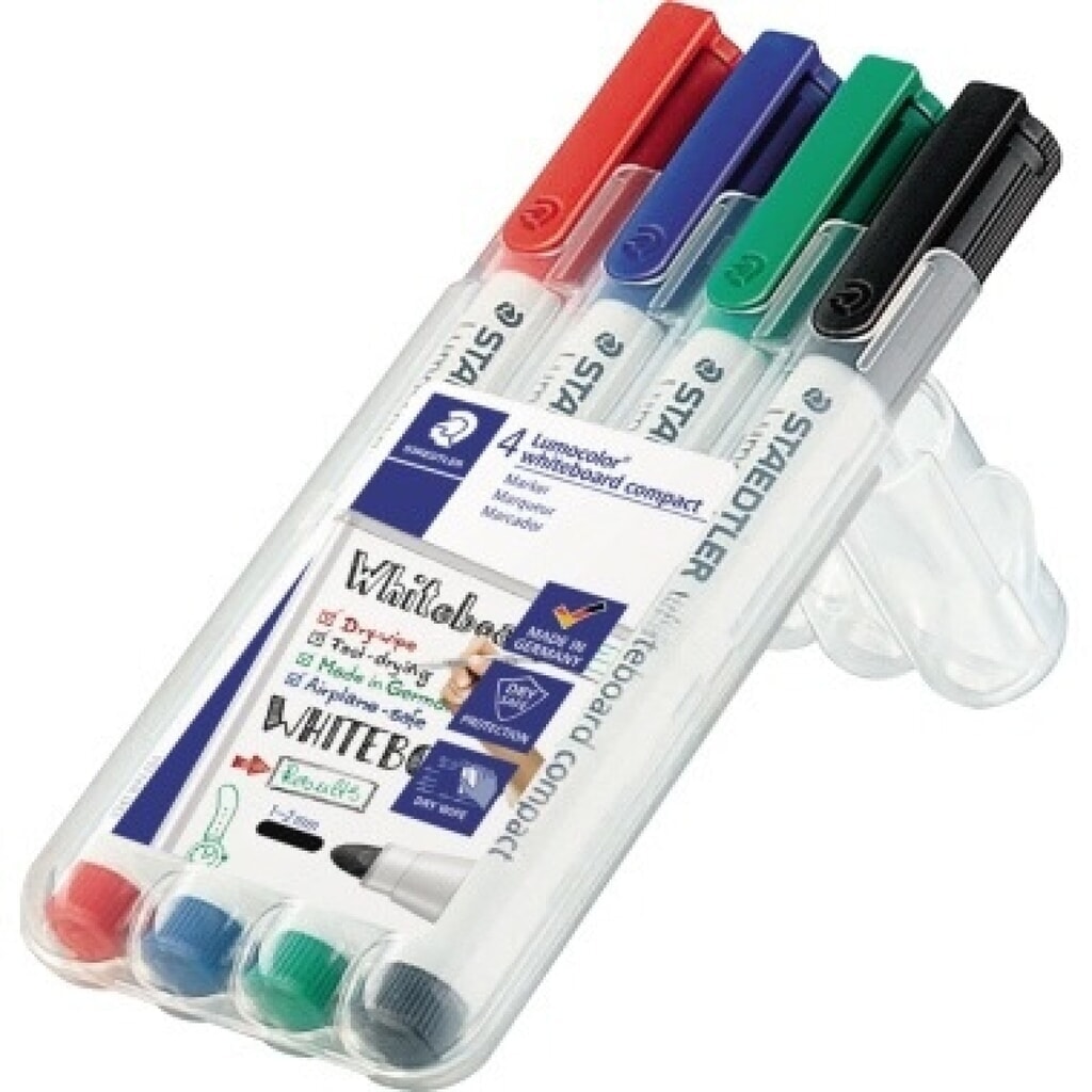 STAEDTLER Whiteboardmarker Lumocolor 341 WP4 4 St./Pack Produktabbildung: STAEDTLER Whiteboardmarker Lumocolor 341 WP4 4 St./Pack