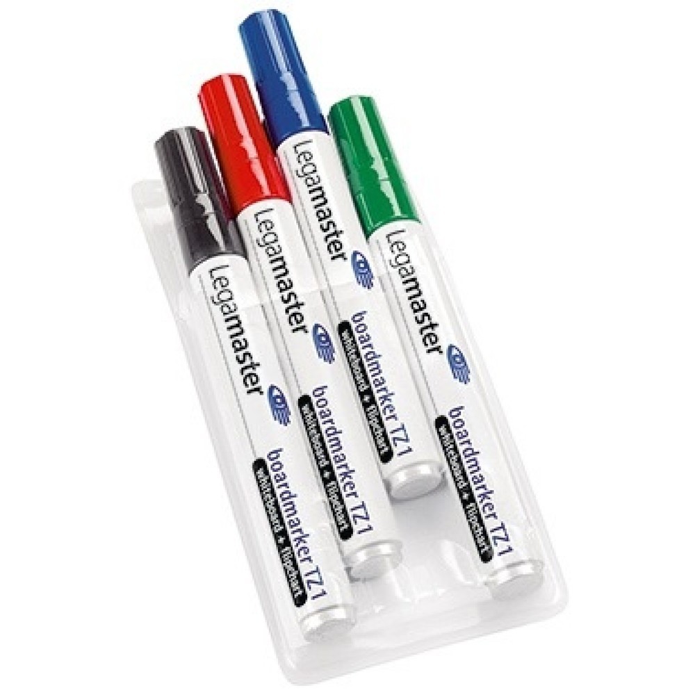 Produktabbildung: Legamaster Boardmarker TZ1 7-110094 1,5-3mm farbig sortiert 4 St./Pack.