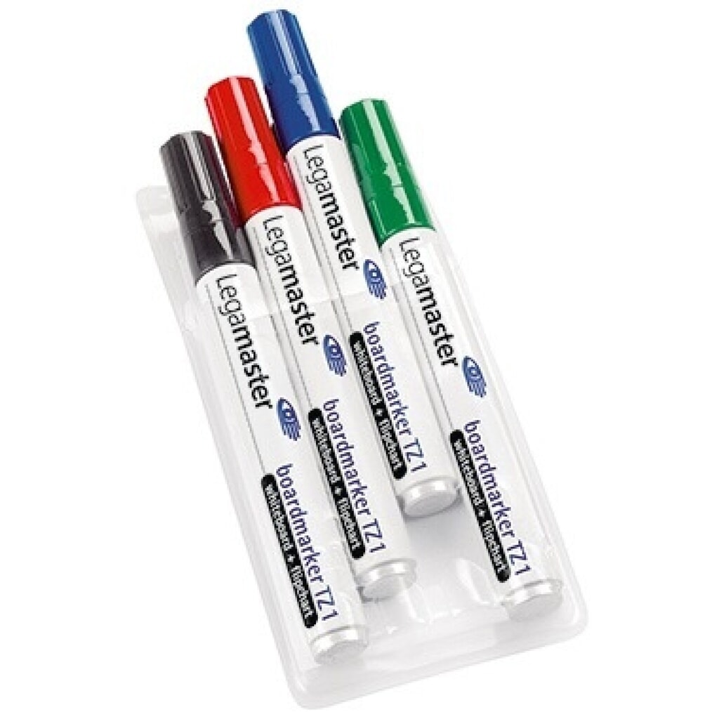 Legamaster Boardmarker TZ1 7-110094 1,5-3mm farbig sortiert 4 St./Pack. Produktabbildung: Legamaster Boardmarker TZ1 7-110094 1,5-3mm farbig sortiert 4 St./Pack.