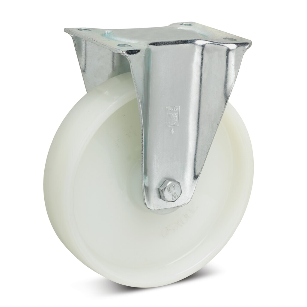 Wicke Bockrolle Polyamid, spurlos, Ø x Breite 80 x 35 mm, TK 150 kg Produktabbildung: Wicke Bockrolle Polyamid, spurlos, Ø x Breite 80 x 35 mm, TK 150 kg
