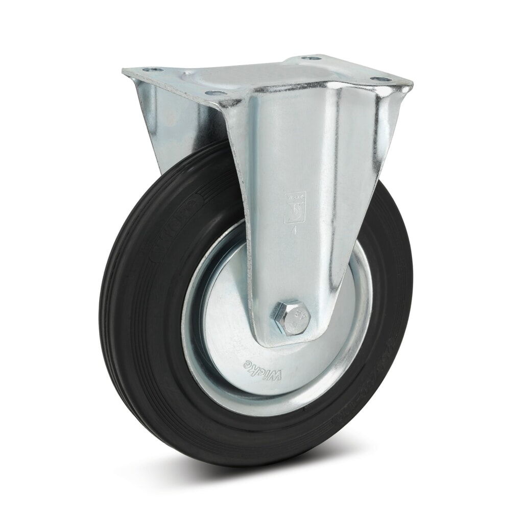 Wicke Bockrolle Vollgummi, Ø x Breite 80 x 25 mm, TK 50 kg Produktabbildung: Wicke Bockrolle Vollgummi, Ø x Breite 80 x 25 mm, TK 50 kg