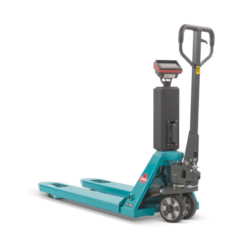 Hubwagen mit Waage Ameise® PTM 2.0 Scale mit Touchdisplay, Tragfähigkeit 2.000 kg Produktabbildung: Hubwagen mit Waage Ameise® PTM 2.0 Scale mit Touchdisplay, Tragfähigkeit 2.000 kg
