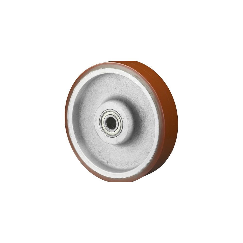 Product afbeelding: Wiel Prothane® gegoten polyurethaan, kogellager, Ø x breedte 100 x 50 mm, draagvermogen 400 kg