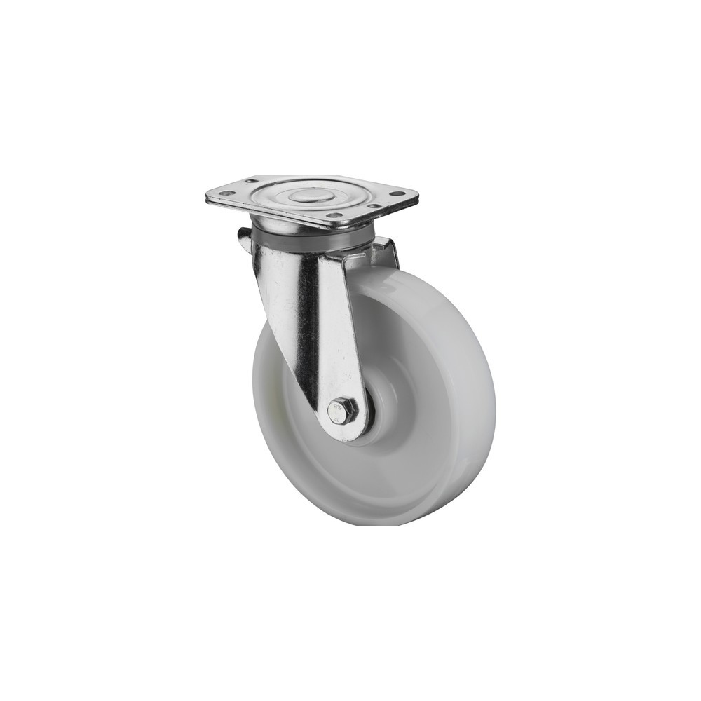 Product afbeelding: Wiel voor zware lasten kunststof, zwenkwiel, kogellager, plaat, Ø x breedte 100 x 35 mm, draagvermogen 500 kg