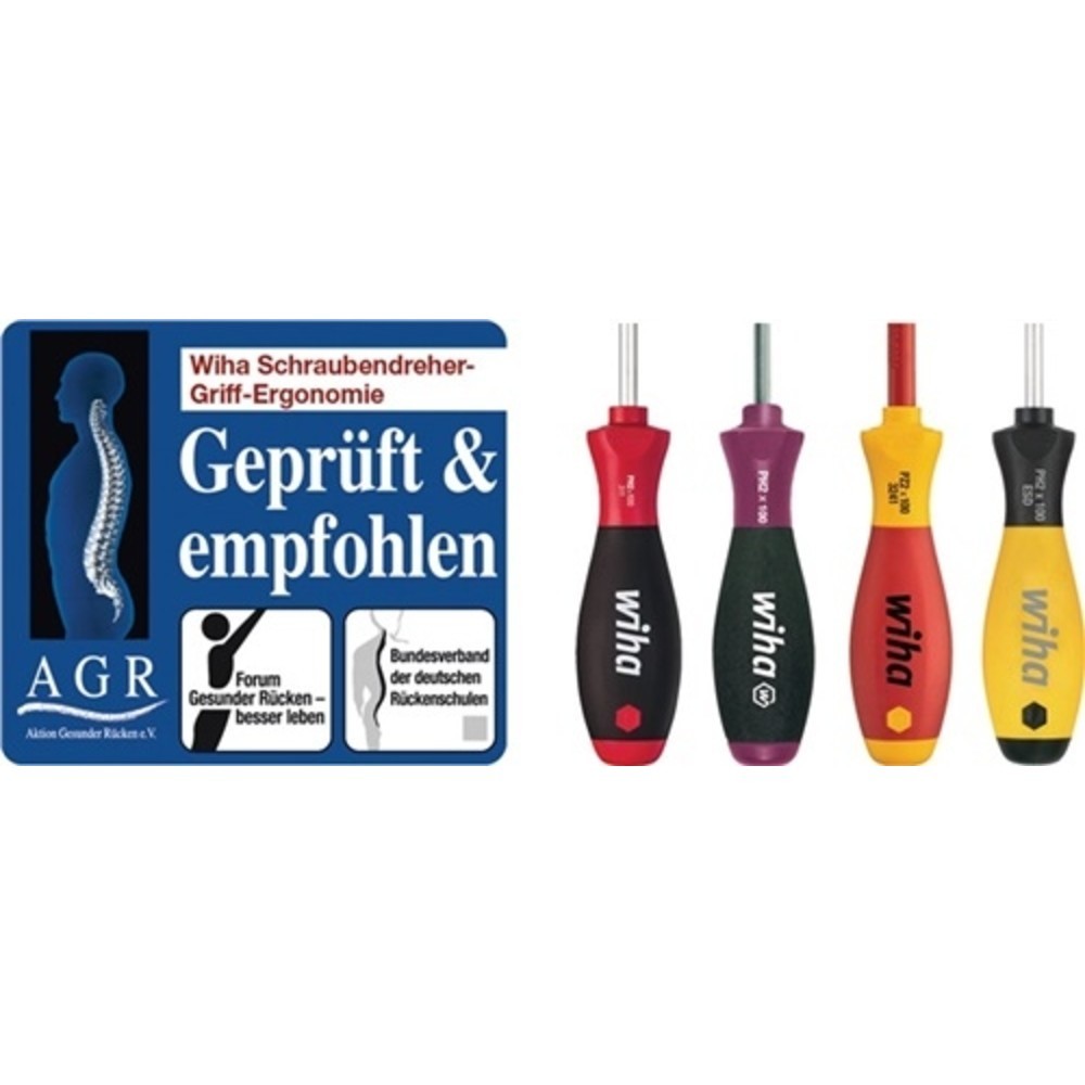 Produktabbildung Nr. 2: Schraubendrehersatz 7tlg. VDE Schlitz SW 2,5/4/5,5/6,5/PH 1/2 brün. Rundkl.