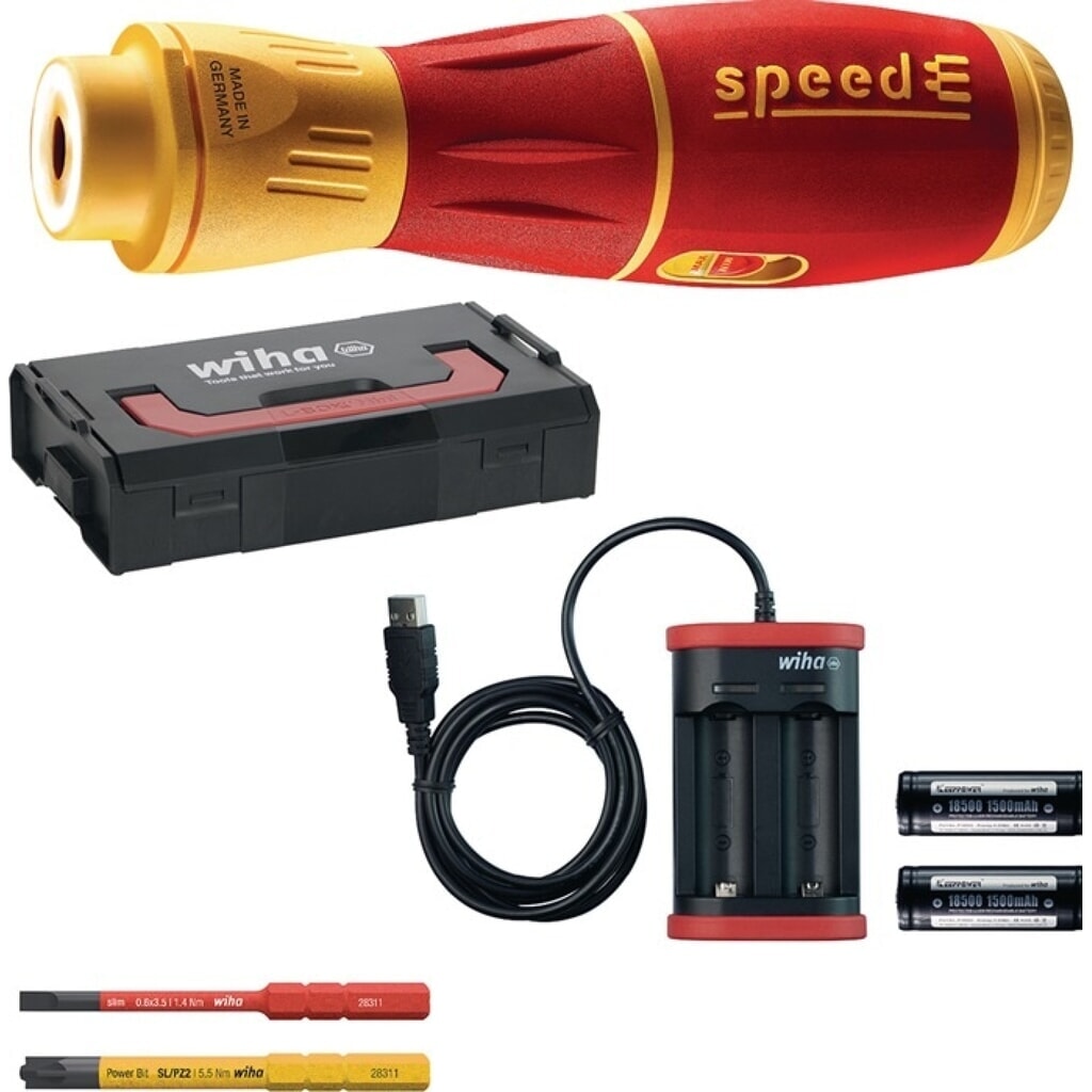 WIHA Schraubendreherset speedE® II electric, Akku, 6-teilig, Schlitz/(+/-Schlitz/PZD) Produktabbildung: WIHA Schraubendreherset speedE® II electric, Akku, 6-teilig, Schlitz/(+/-Schlitz/PZD)