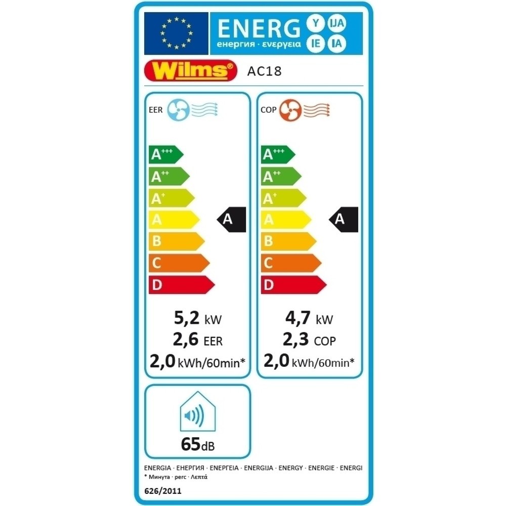 Produktabbildung Nr. 2: Wilms® Klima-Kombigerät AC 18, 5,2 kW Kühlleistung, 4,7 kW Heizleistung