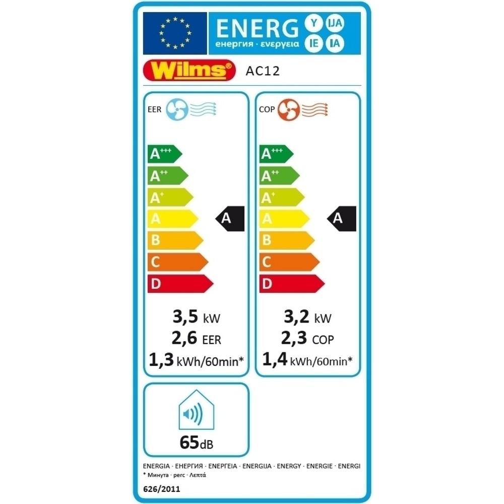 Produktabbildung Nr. 2: Wilms® Klima-Kombigerät AC 12, 3,5 kW Kühlleistung, 3,2 kW Heizleistung