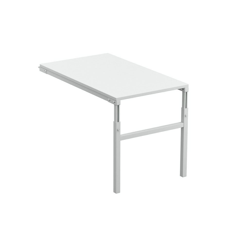 Produktabbildung: Winkel-Anbautisch für TRESTON Arbeitsplatzsystem, höhenverstellbar, TK 150 kg, BxT 1.200 x 700 mm