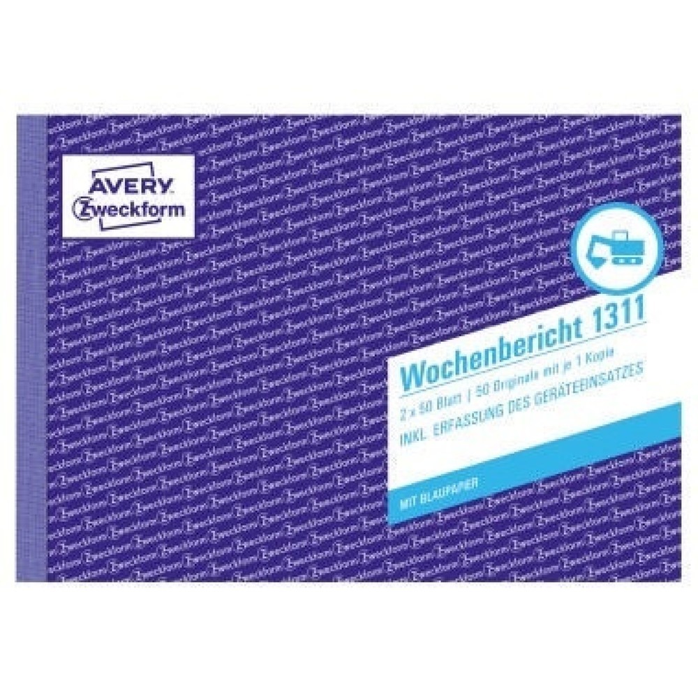 Produktabbildung: Avery Zweckform Wochenbericht 1311 DIN A5 quer 2x50Blatt