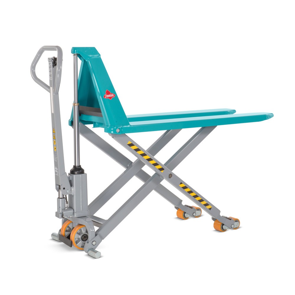Zdjęcie produktu: Wózek paletowy z podnośnikiem nożycowym Ameise® PTM 1.5 Scissor z funkcją szybkiego unoszenia, udźwig 1500 kg, długość wideł 1200 mm