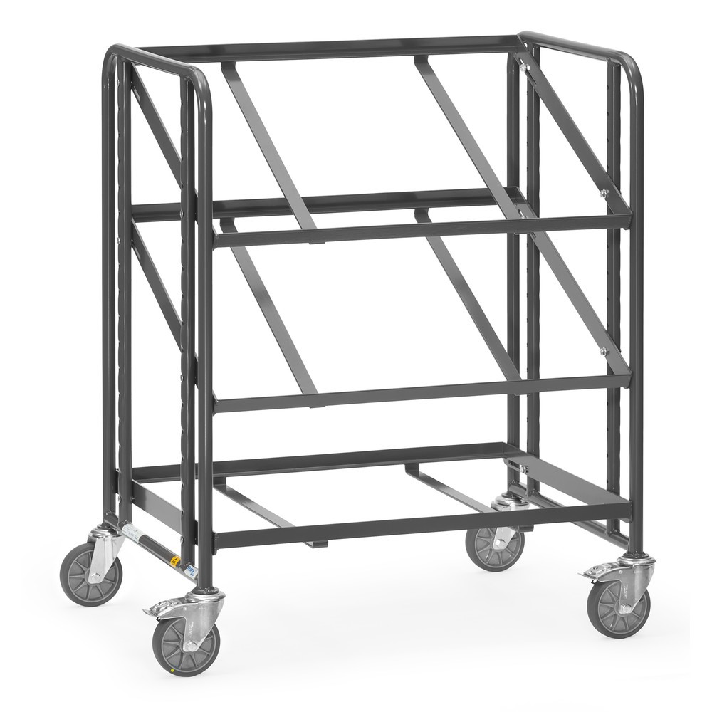Zdjęcie produktu nr 1: Wózek piętrowy do euroskrzynek ESD fetra®, udźwig 250 kg, 3 powierzchnie ładunkowe o wymiarach 610 x 820 mm, bez półek