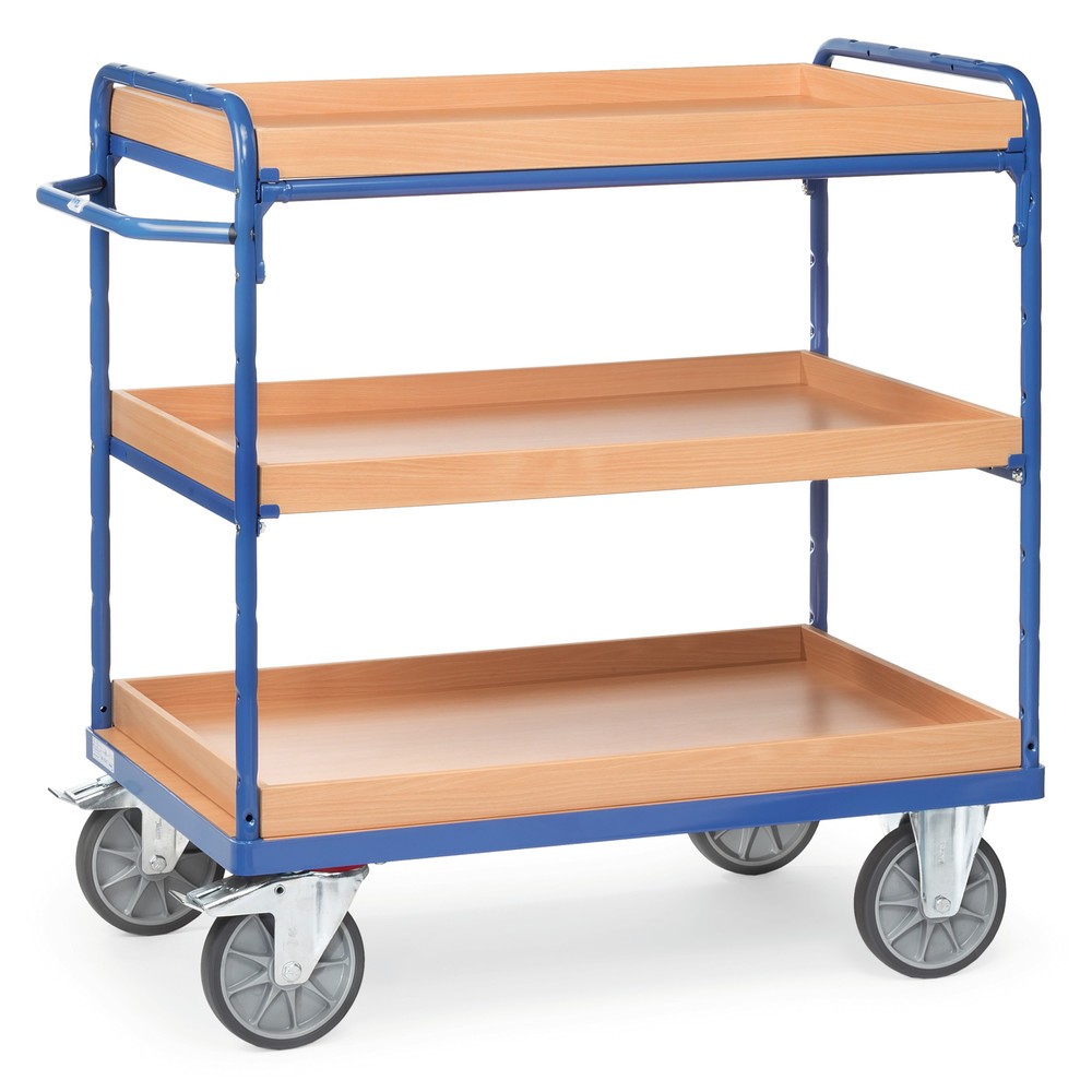 Zdjęcie produktu: Wózek piętrowy fetra® z półkami wkładanymi, 3 poz. po 1000 x 600 mm, wysokość 1152 mm