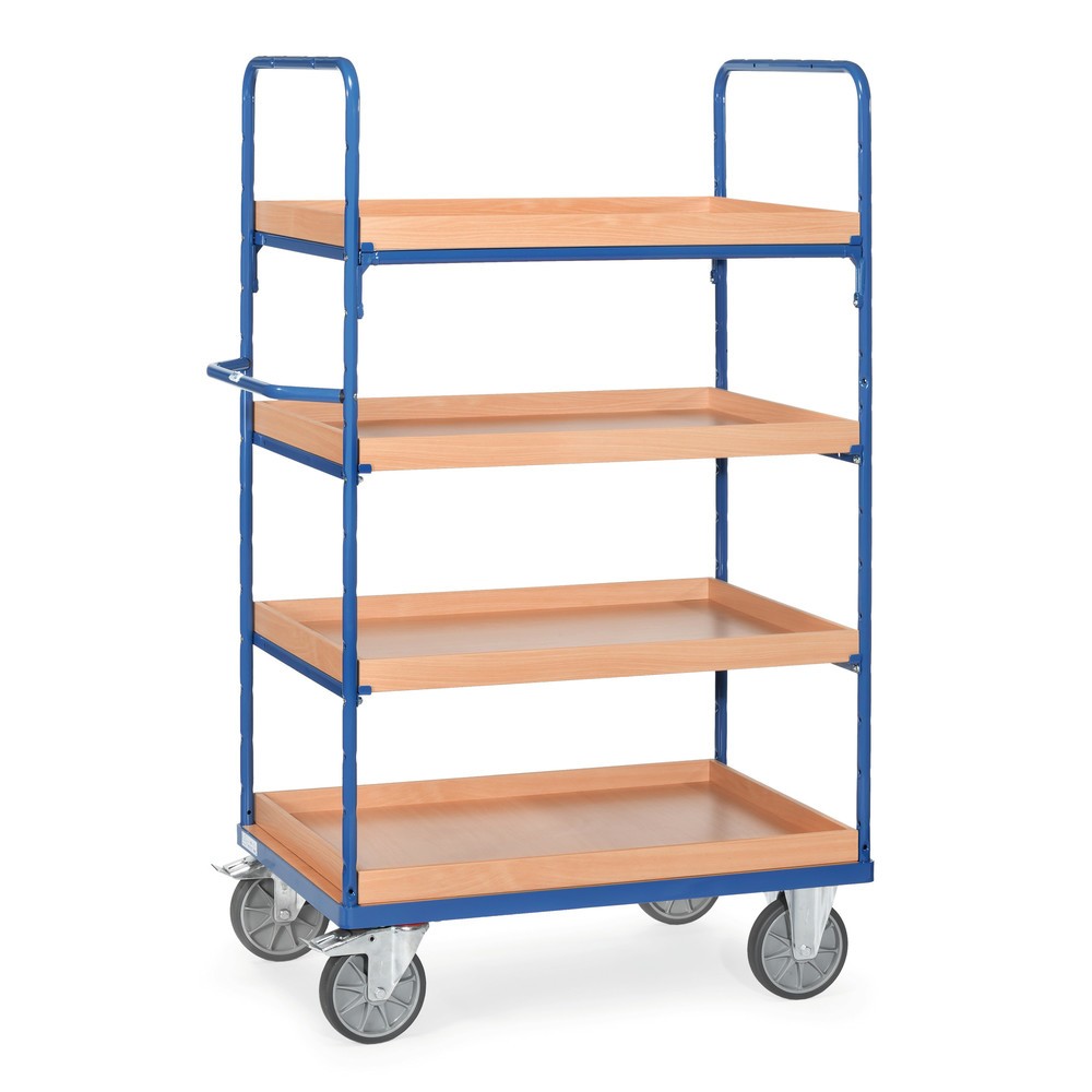 Zdjęcie produktu: Wózek piętrowy fetra® z półkami wkładanymi, 4 poz. po 1200 x 800 mm, wysokość 1800 mm