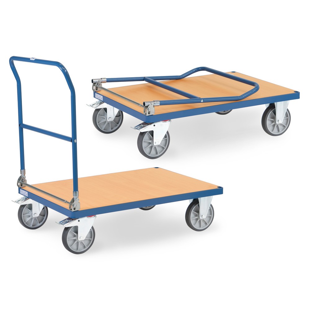 Zdjęcie produktu nr 1: Wózek platformowy fetra®, składany, udźwig 600 kg, powierzchnia ładunkowa szer. x gł. 1000 x 700 mm