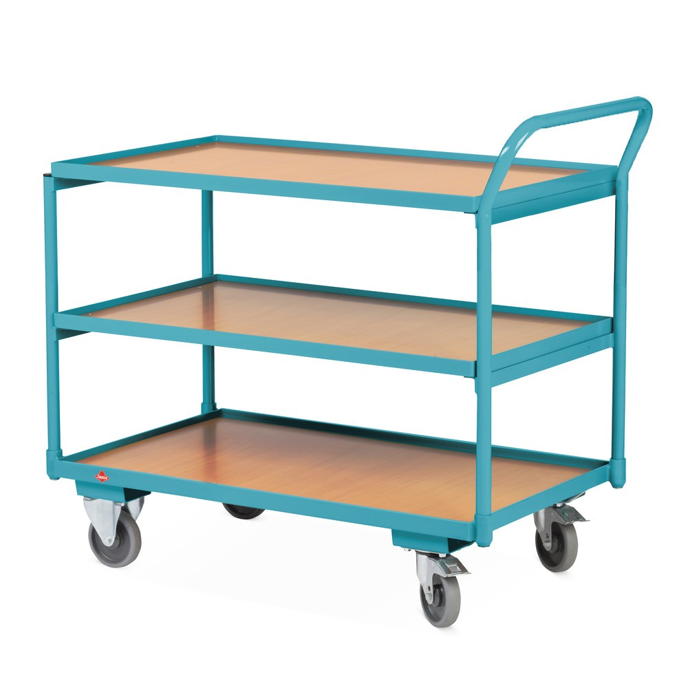 Zdjęcie produktu nr 3: Wózek półkowy Ameise®, uchwyt pionowy, 3 piętra po 850 × 500 mm