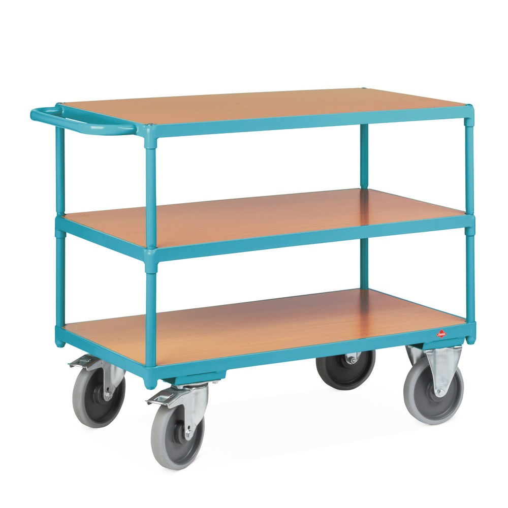 Zdjęcie produktu nr 4: Wózek półkowy Ameise®, uchwyt poziomy, 3 piętra po 1000 × 700 mm, udźwig 400 kg