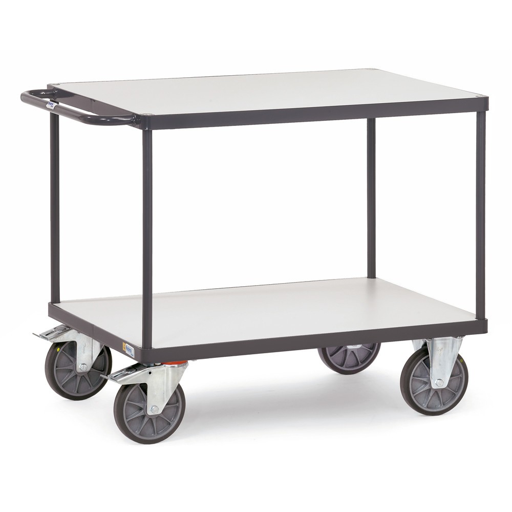 Zdjęcie produktu: Wózek stołowy ESD fetra®, udźwig 600 kg, 2 powierzchnie ładunkowe o wymiarach 700 × 1000 mm