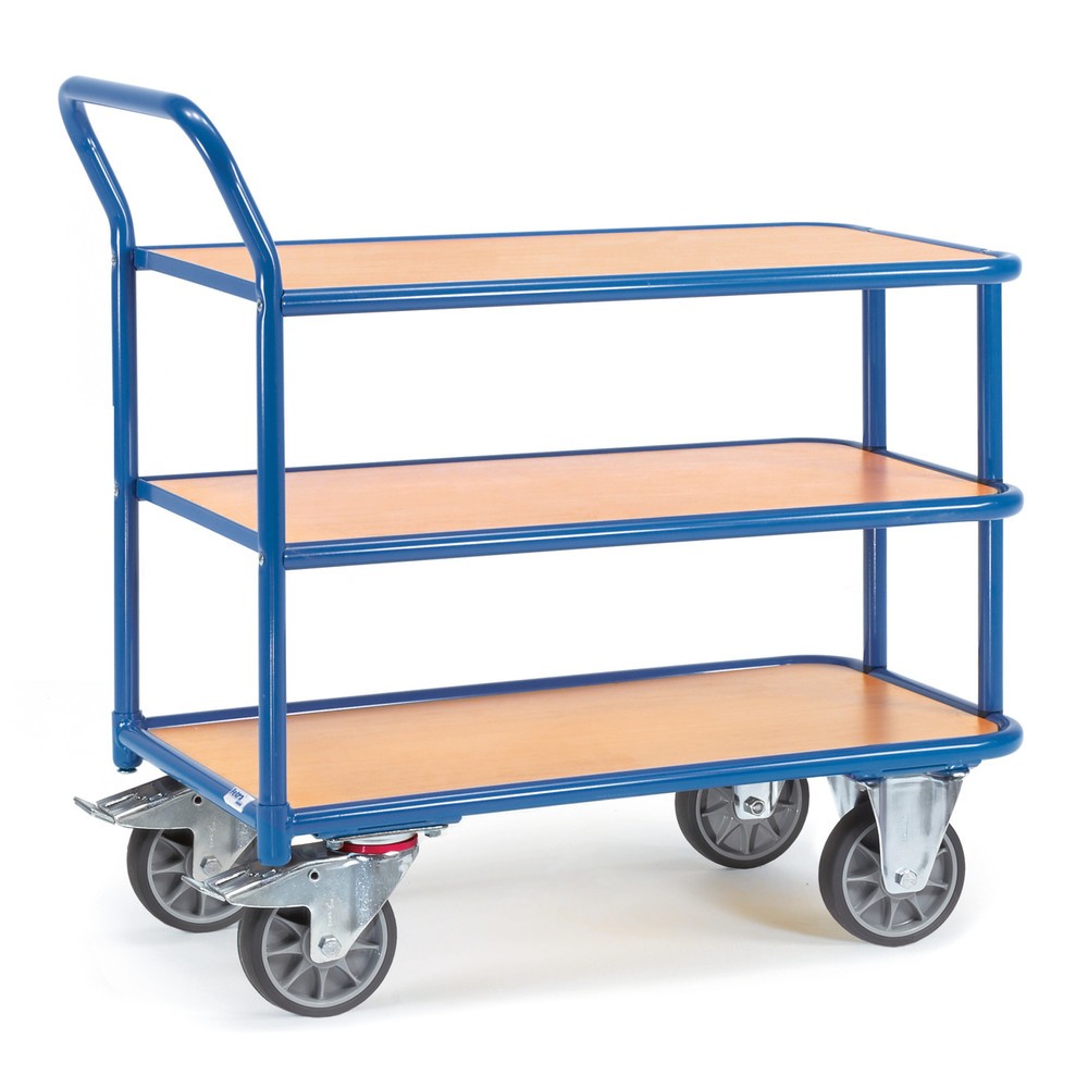 Zdjęcie produktu: Wózek stołowy fetra®, udźwig 400 kg, 3 piętra o wymiarach 1000 × 700 mm