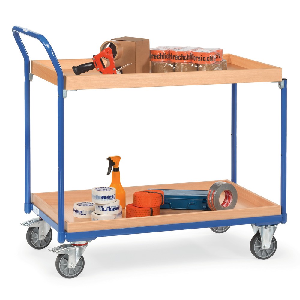 Zdjęcie produktu nr 2: Wózek stołowy fetra® z 2 pojemnikami drewnianymi po 850 x 500 mm, wysokość 1 030 mm